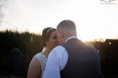 Golden hour, romantic, love, bride and groom