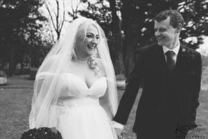 Bride and groom, Black and white