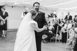 Bride and groom doing their first dance